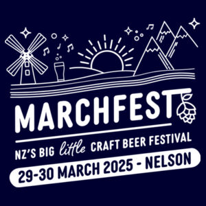 Marchfest Logo - Classic - White - AS Colour Mens Stencil Hoodie Design