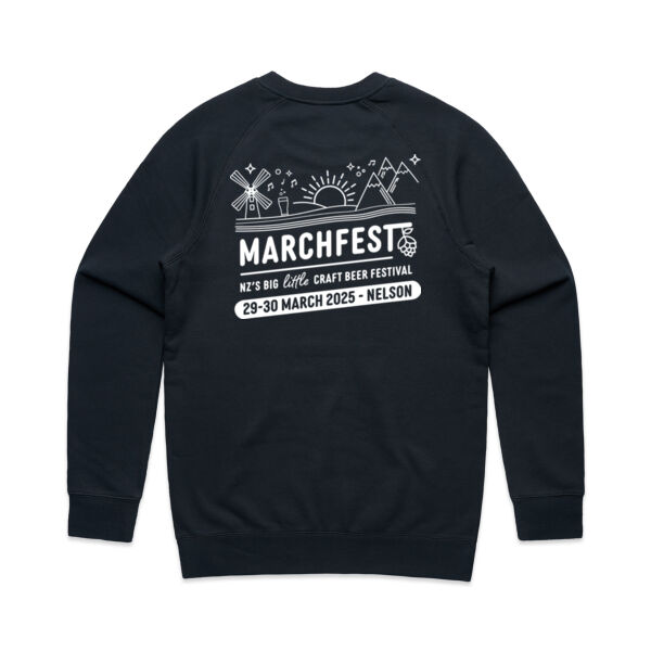 Marchfest Logo - Classic - White - AS Colour Mens Supply Crew Thumbnail
